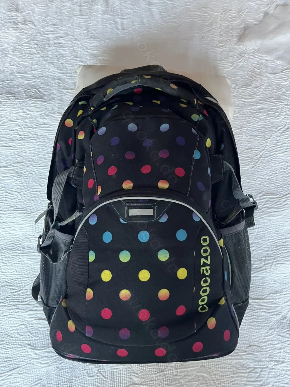 Coocazoo - Schulranzen Rucksack Kinder - schwarz mit Punkten