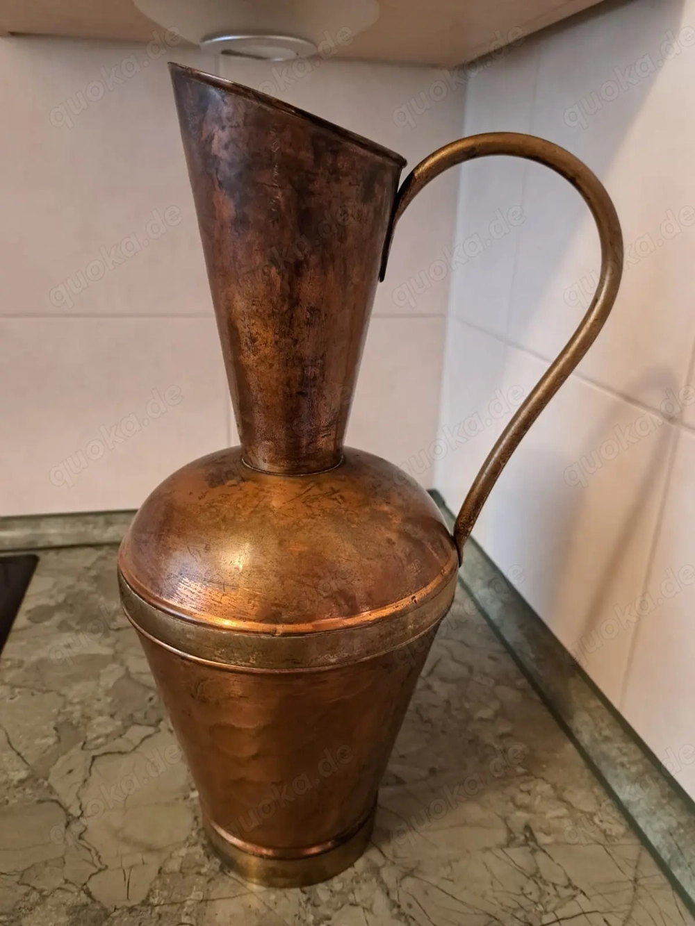 Große Kupfervase   Kupferkrug handgefertigt   39,5 cm
