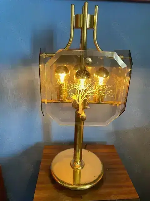 COLANI - Tisch-Lampe - Messing