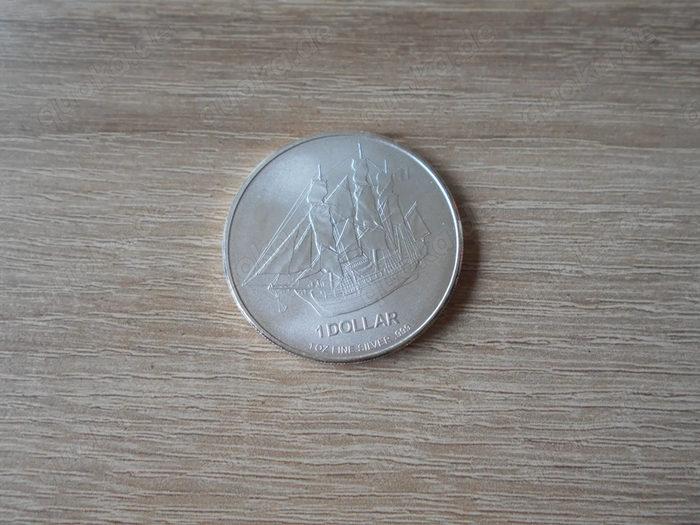 1 Dollar Silber Münze Cook Island von 2010 Bounty  1 oz Si
