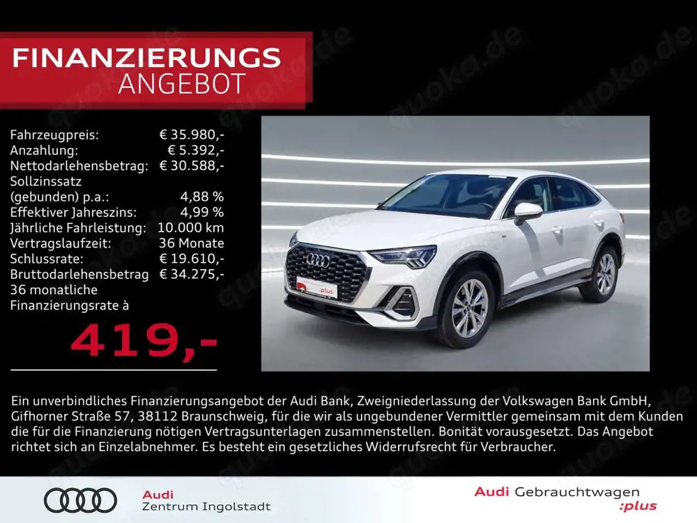 Audi Q3 Sportback 45 TFSI e S line MATRIX NAVI AHK