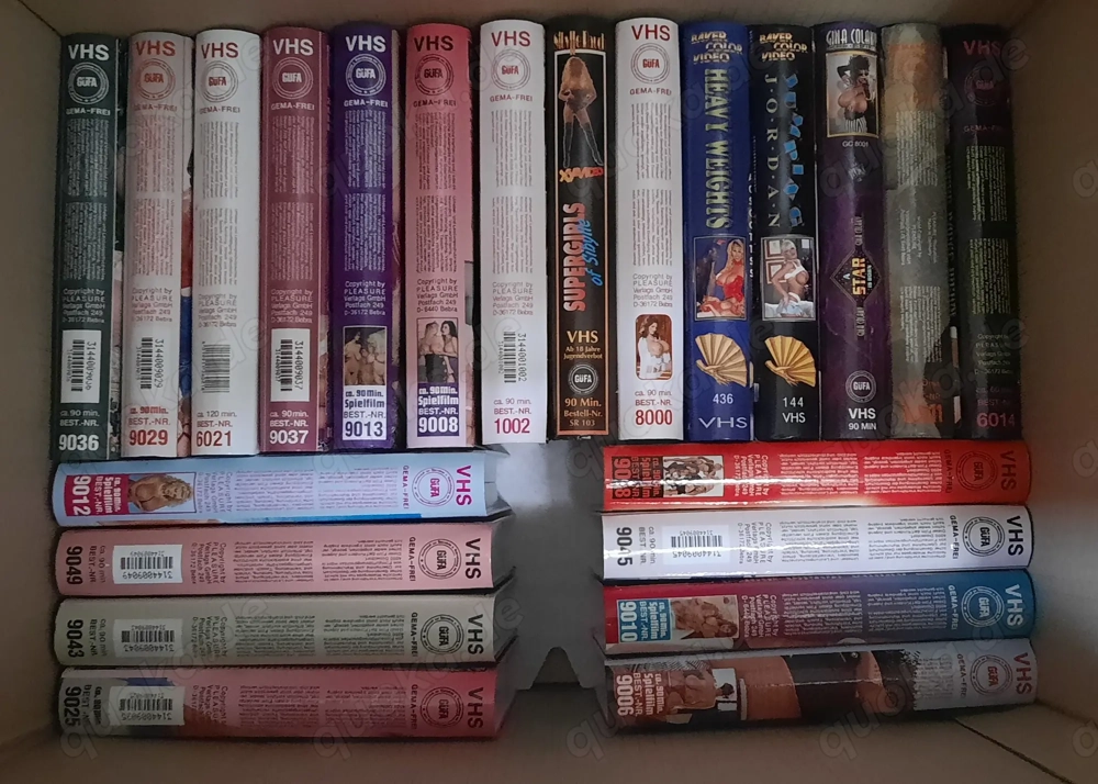 VHS-Kassetten Erotik, ca. 55 Stück Originale 