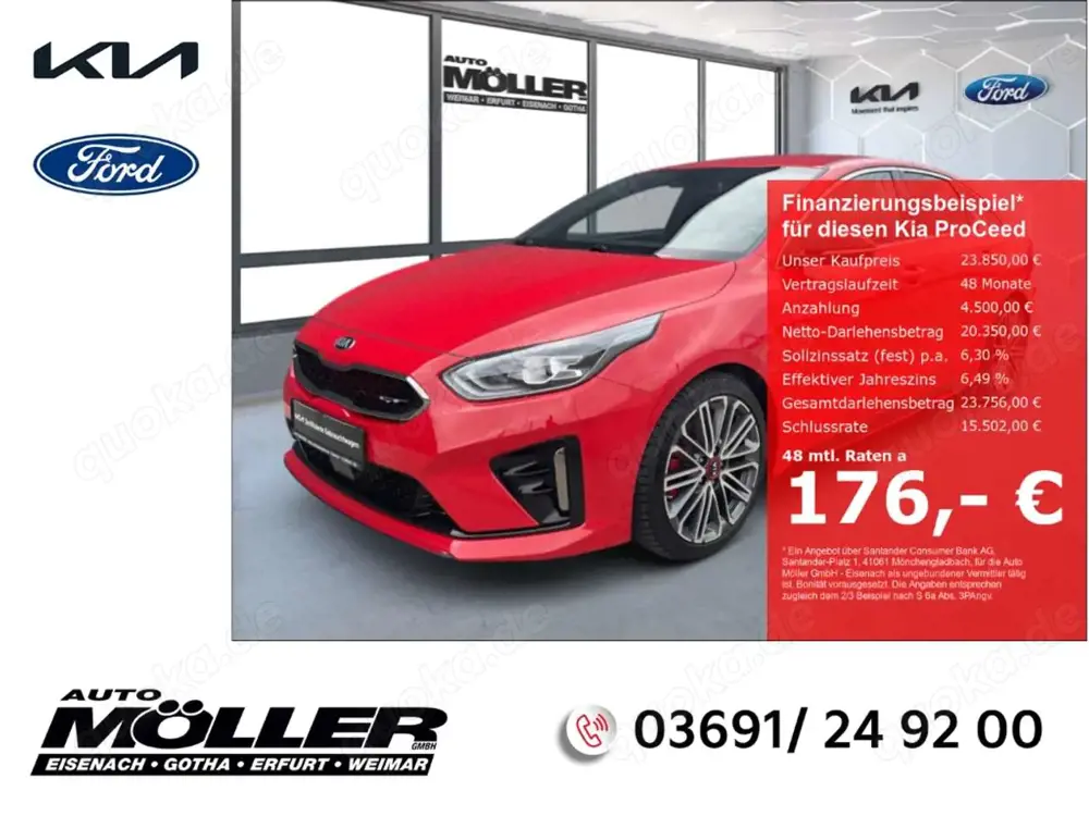 Kia ProCeed / pro_cee'd GT 1.6T Komfort DCT7 Navi JBL AHK LED Memory Sitze