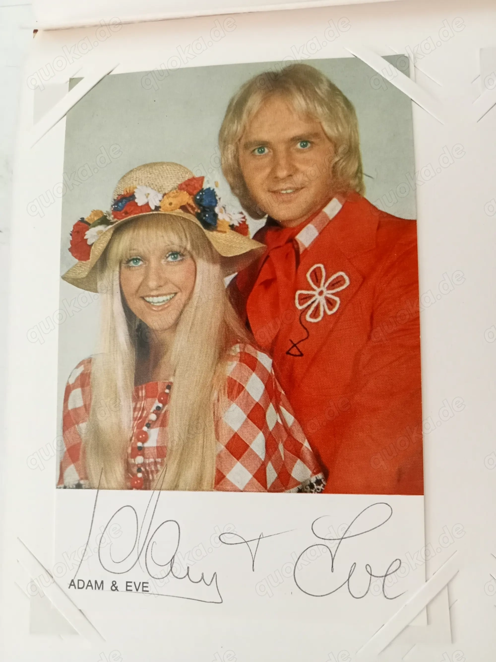 Original Autogramm Adam & Eve