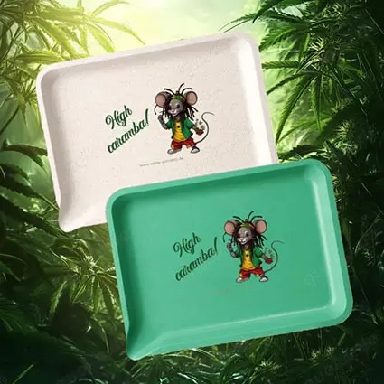 Rolling tray   Tablet mit Seedy Gonzales logo