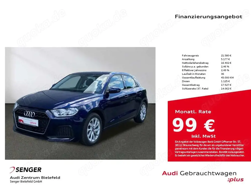 Audi A1 Sportback Advanced 25 TFSI Audi Phone Box