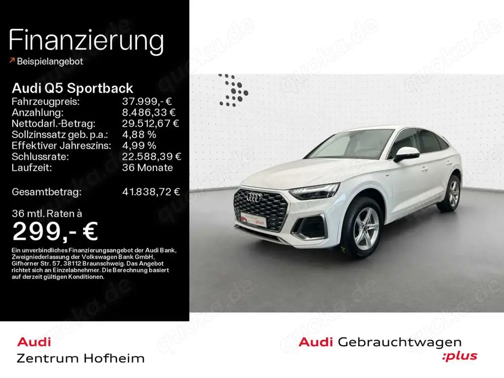 Audi Q5 40 TDI qu S line S tro*HUD*Matrix*V