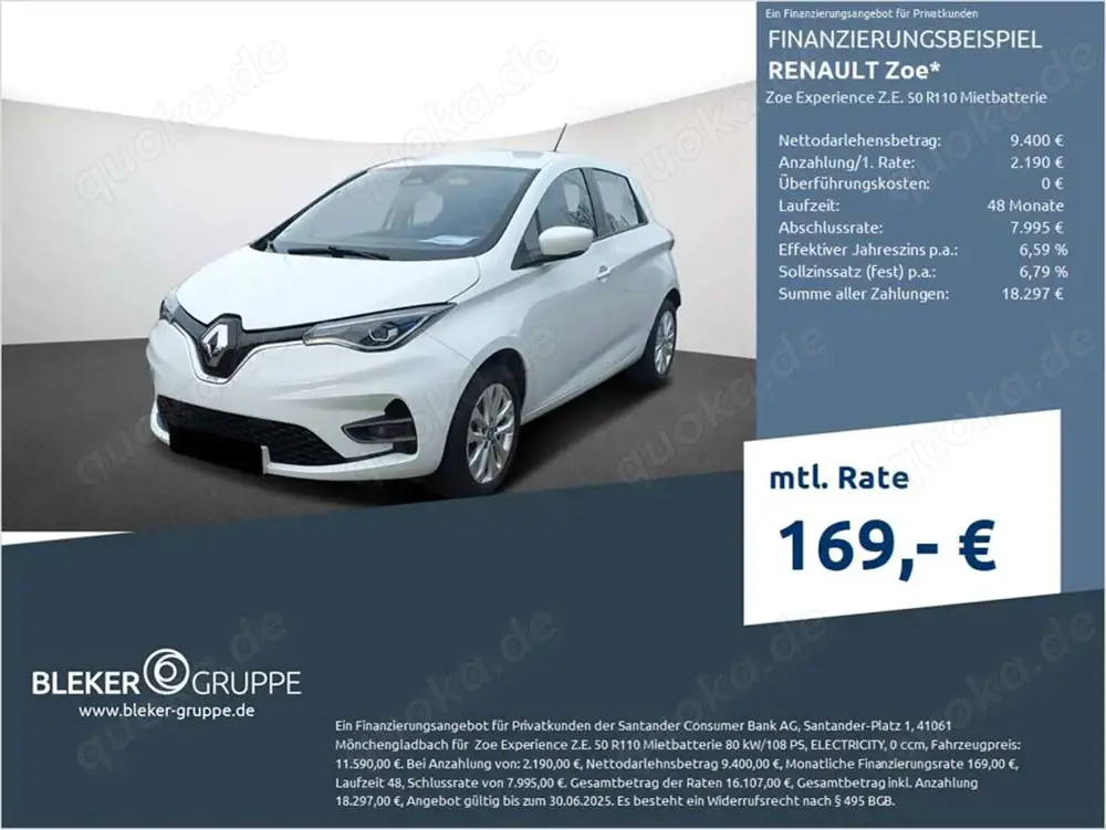 Renault ZOE Zoe Experience Renault ZOE Zoe Experience