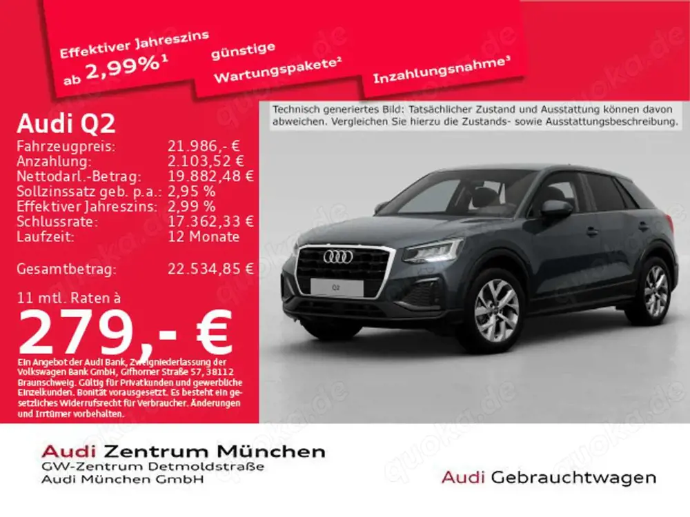 Audi Q2 30 TFSI Navi+/PDC/SitzHzg