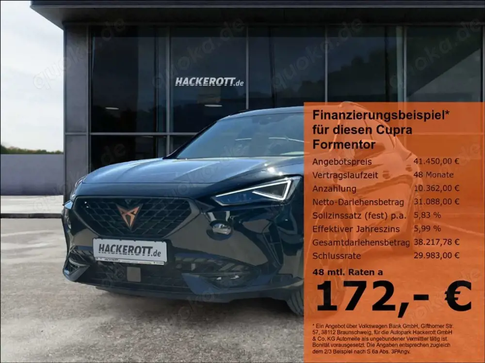 CUPRA Formentor Tribe VZ 4Drive 2.0 TSI DSG LED Navi ACC Rückfahrk
