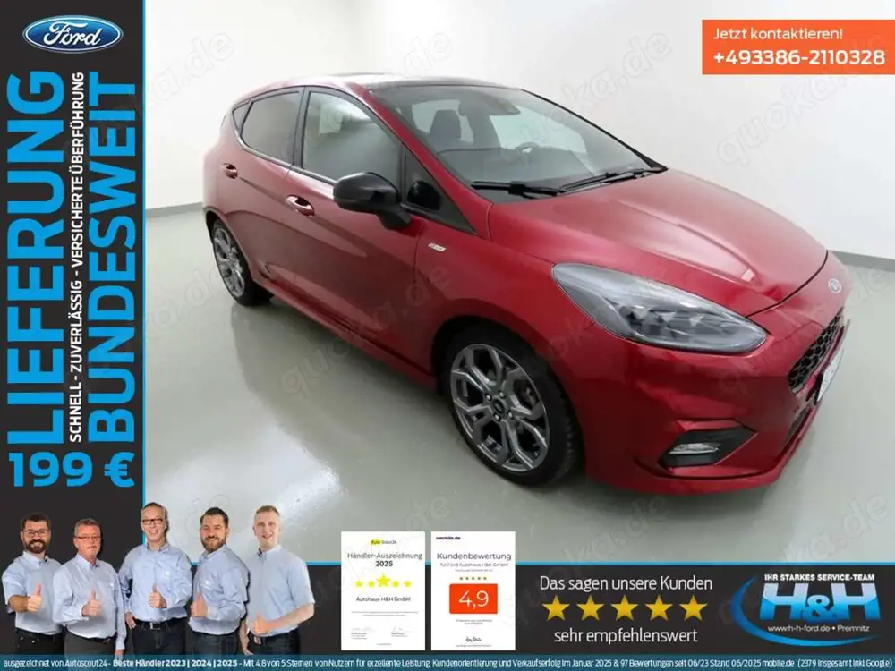 Ford Fiesta 1.0 M-Hybrid ST-Line Pano+LED+iACC+Kamera