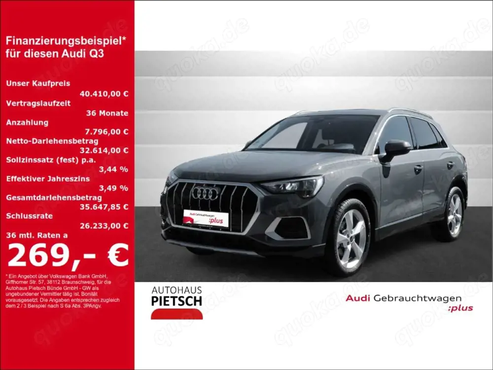 Audi Q3 35 TFSI advanced AHK ACC Keyless Navi