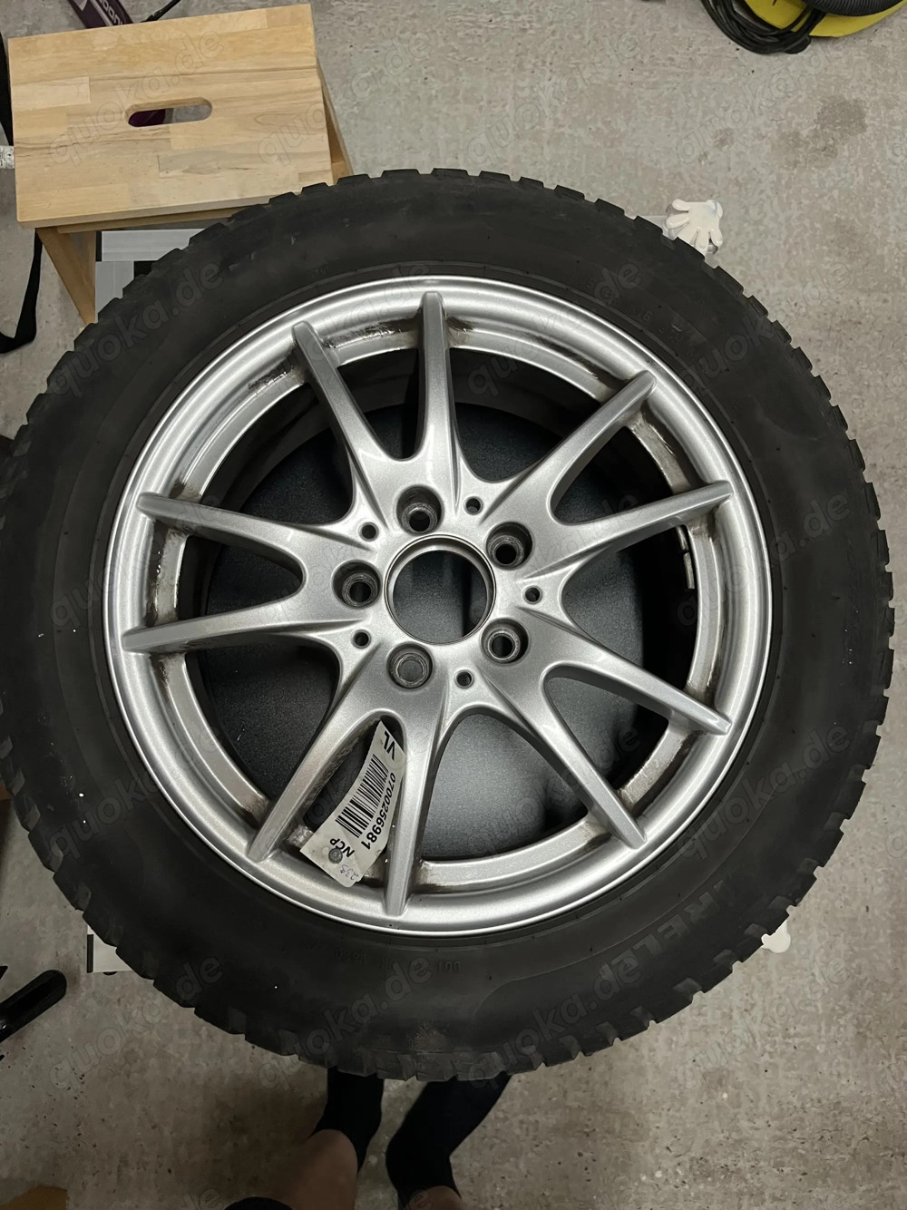 4x Räder mit Alufelgen und Pirelli Winterreifen 205 55 R16 91H M+S, gebraucht