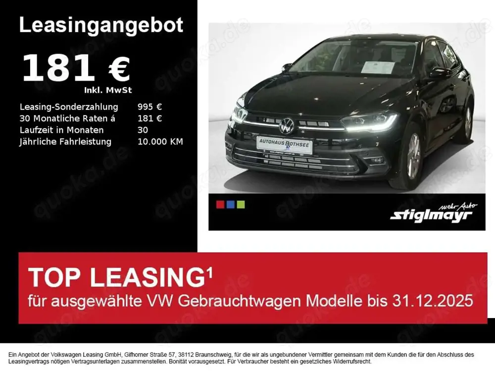 Volkswagen Polo Style 1.0 TSI DSG ACC+IQ-LIGHT+NAVI+Sitzhzg