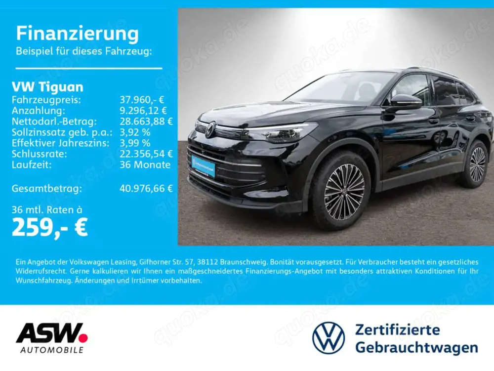 Volkswagen Tiguan Goal 2.0TDI DSG LED Navi 360° ACC SHZ AHK