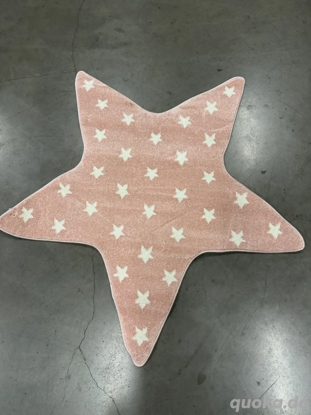 Kinder Spielteppich 120 cm Rund   Sternenmuster Rosa   B-Ware