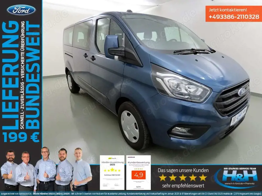 Ford Transit Custom 2.0 340 L2 Trend FSH+SHZ+AHK+Navi