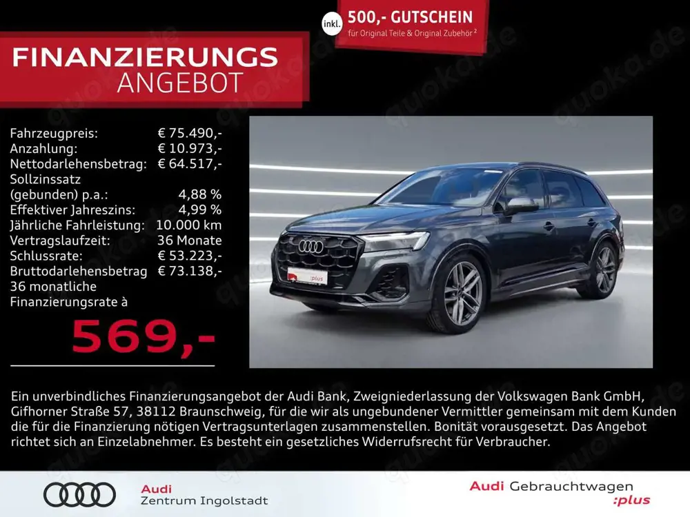 Audi Q7 55 TFSI e qu 2x S line MATRIX Pano Allradlenk.
