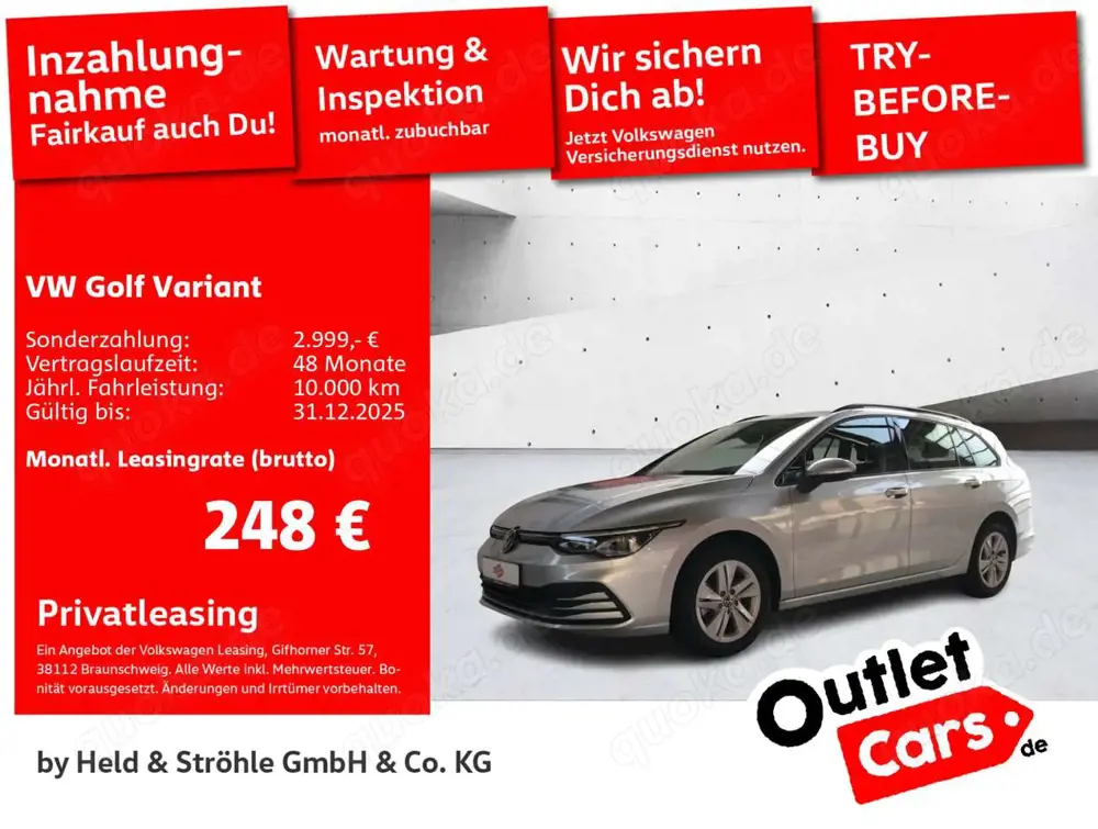 Volkswagen Golf Variant Life 1.5 eTSI DSG AHK LED NAV PDC