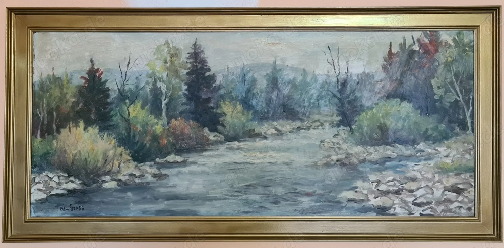 Altes Gemälde des tschechoslowakischen Malers Miloslav Gross  SSR