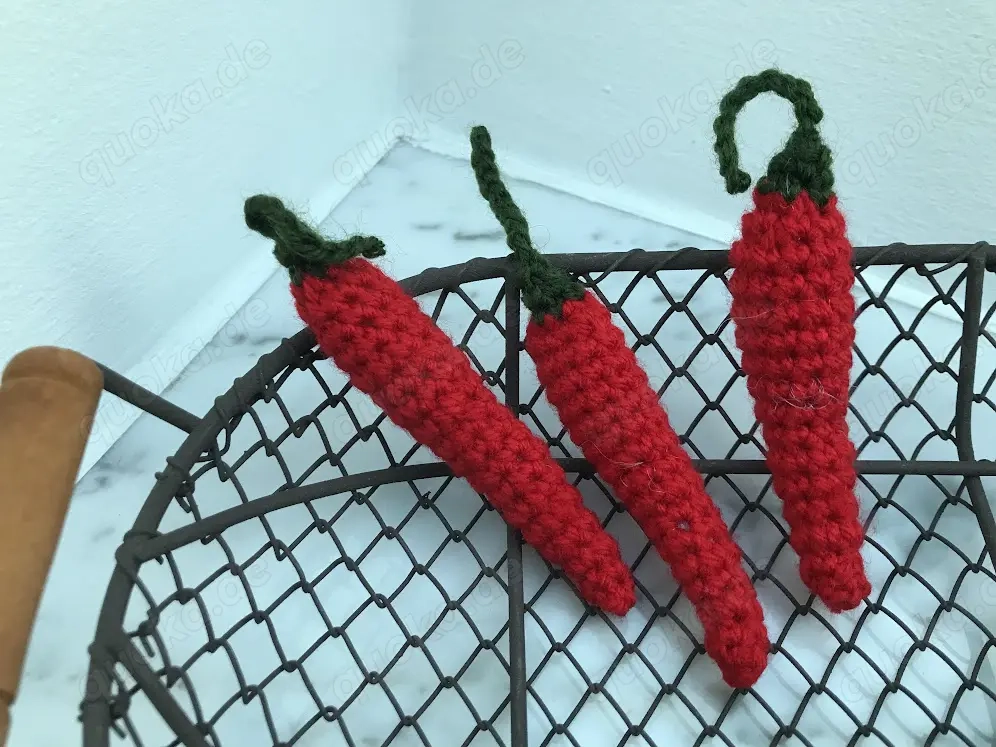 Chilis gehäkelt Gemüse