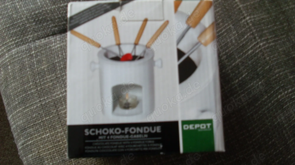 Schoko-Fondue Set mit 4 Gabeln
