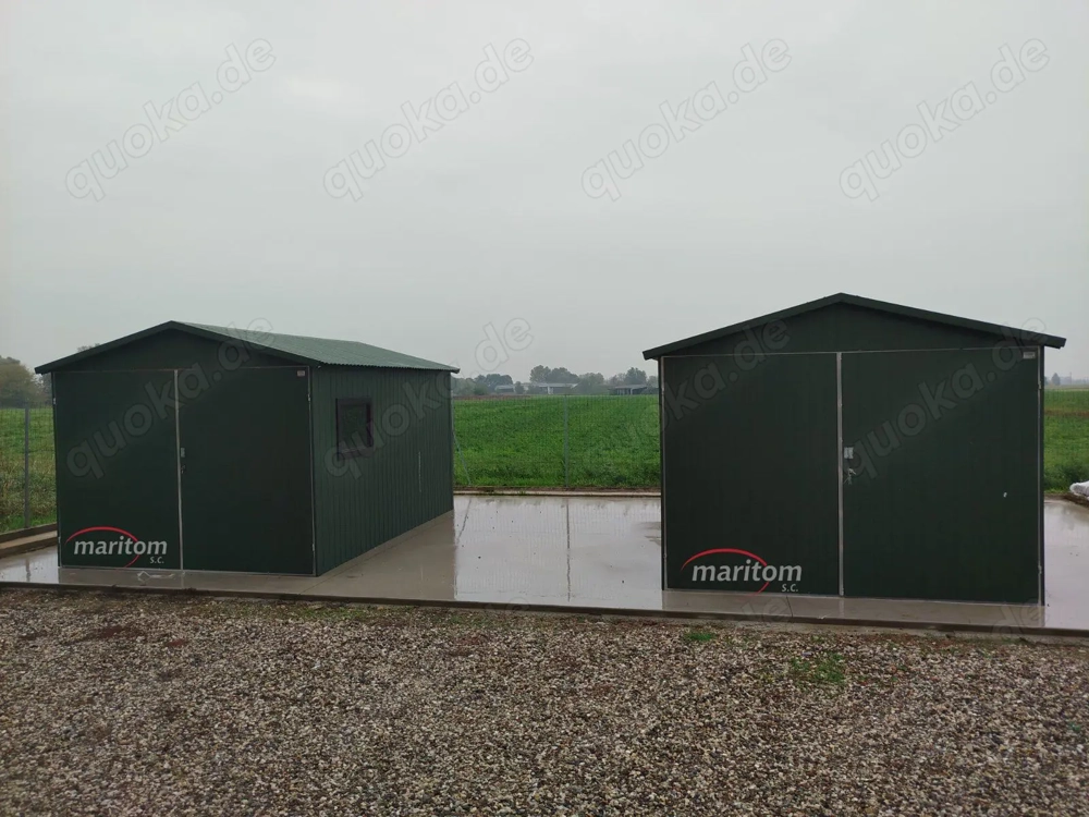 Blechgarage nach Maß Metallcontainer Fertiggarege 