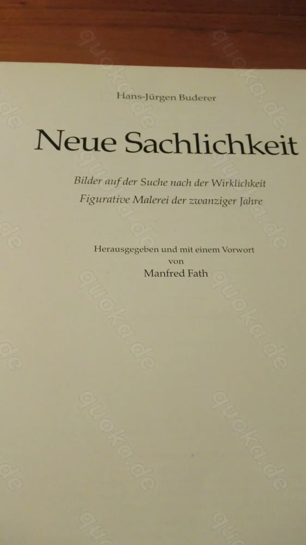 Fachbuch Neue Sachlichkeit v.H.J Buderer M Fath