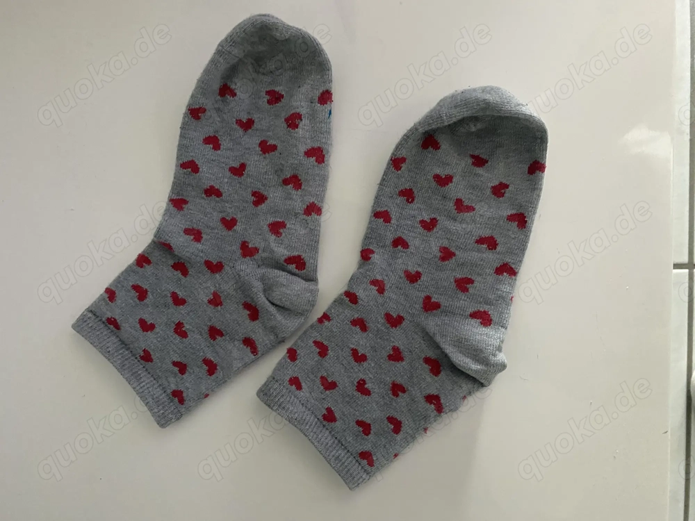 Getragene Herzchen Socken 