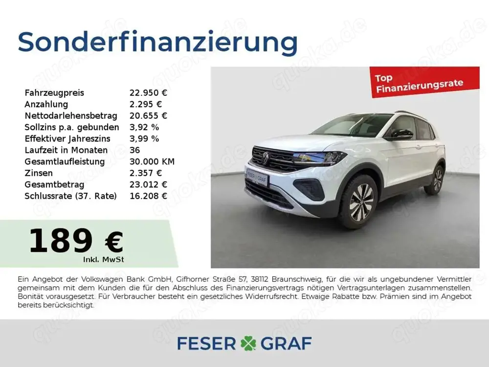 Volkswagen T-Cross GOAL 1.0 TSI 70kW 5-Gang