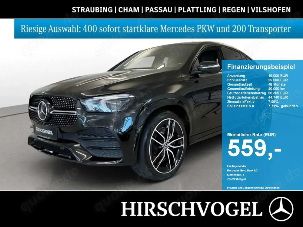 Mercedes-Benz GLE 400 d 4M Night+AIRMATIC+AHK+DISTRON+HUP+Memo