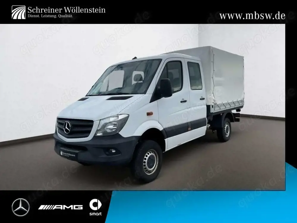 Mercedes-Benz Sprinter 314 DoKa Pritsche + Plane 4x4 Klima*AHK
