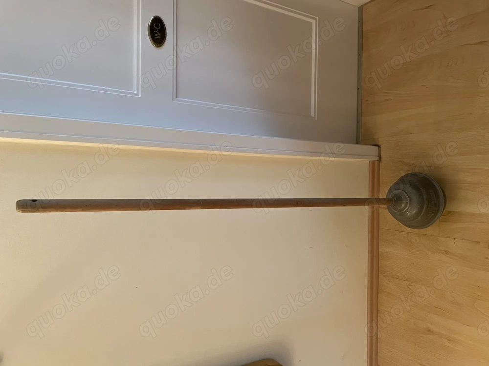 Wäschestampfer, Blech mit Holzstiel, Antik Noris Rasch 