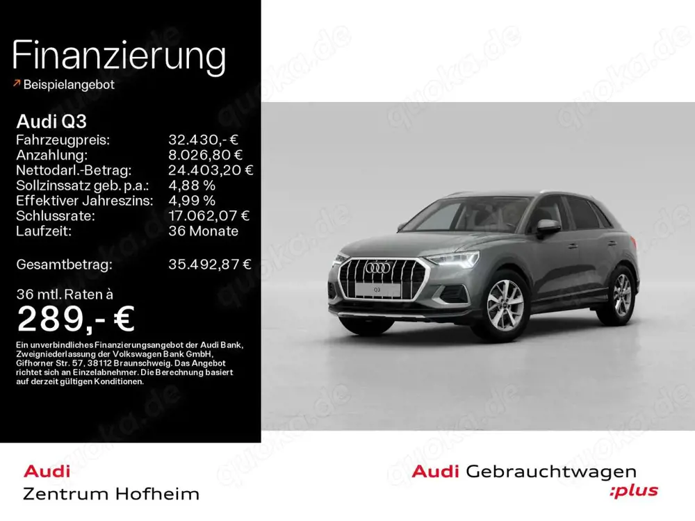 Audi Q3 advanced 2.0 35 TDI DSG*LED*APP*SHZ*GRA*PDC*1