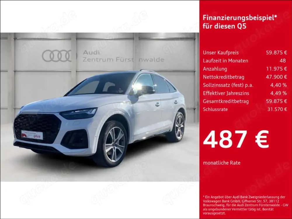 Audi Q5 S tronic Sportback 55 TFSI e S-tronic quattro S li
