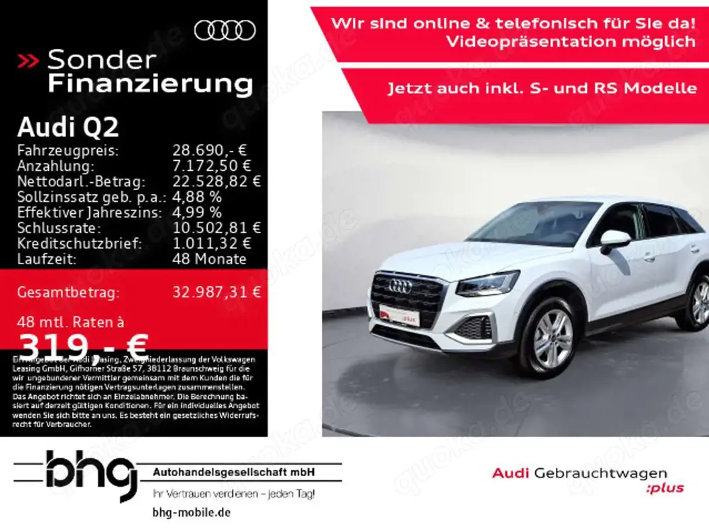 Audi Q2 35 TFSI S tronic advanced AHK KomfortKey MMi