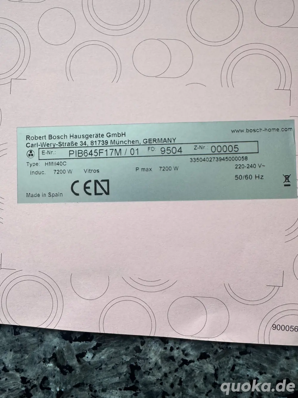 Bosch Induktionskochfeld PIB645F17M   60 cm