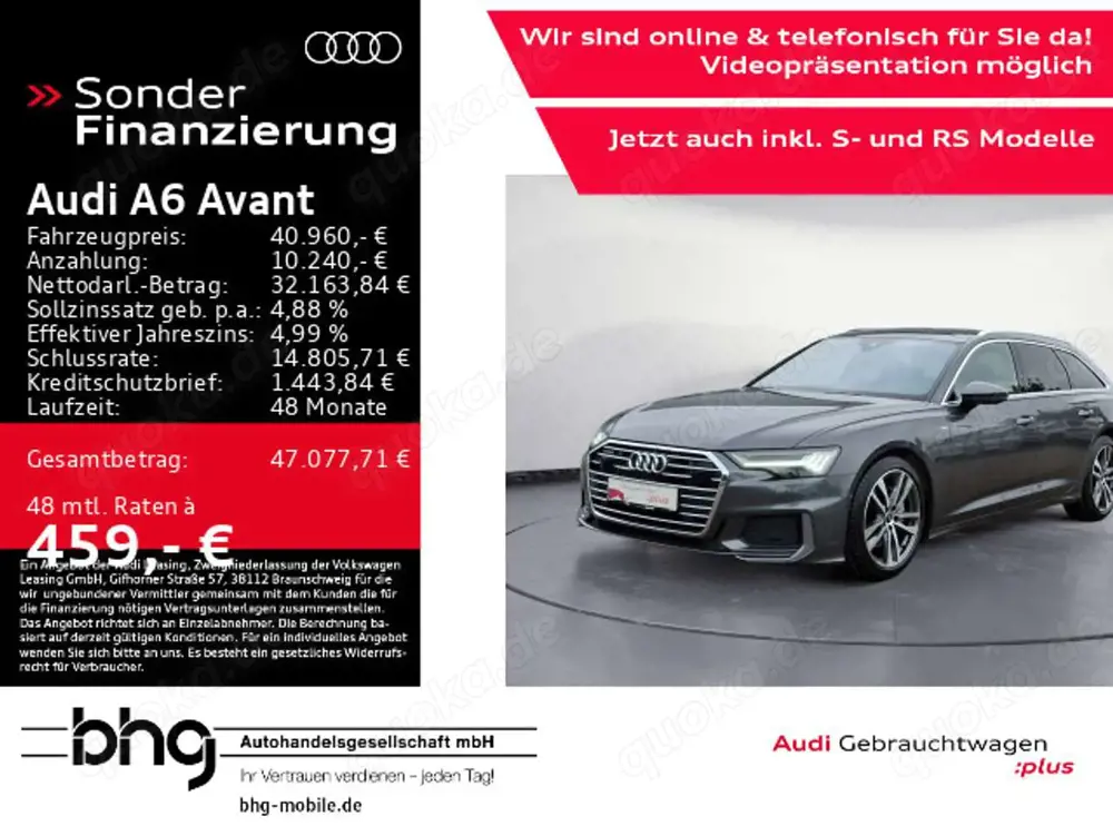 Audi A6 45 TDI quattro S tronic S line sport Pa