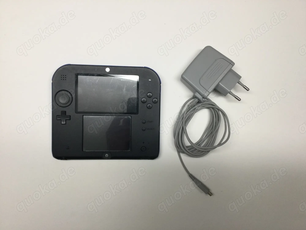 Nintendo 2DS Konsole Blau Schwarz mit Netzteil