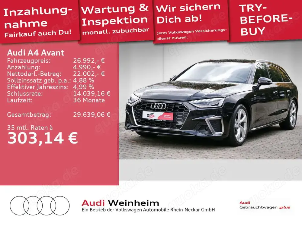 Audi A4 35 TFSI S-Line LED Plus S-tronic Kamera