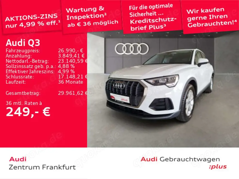 Audi Q3 45 TFSI e S tronic LED AHK PDC Tempomat