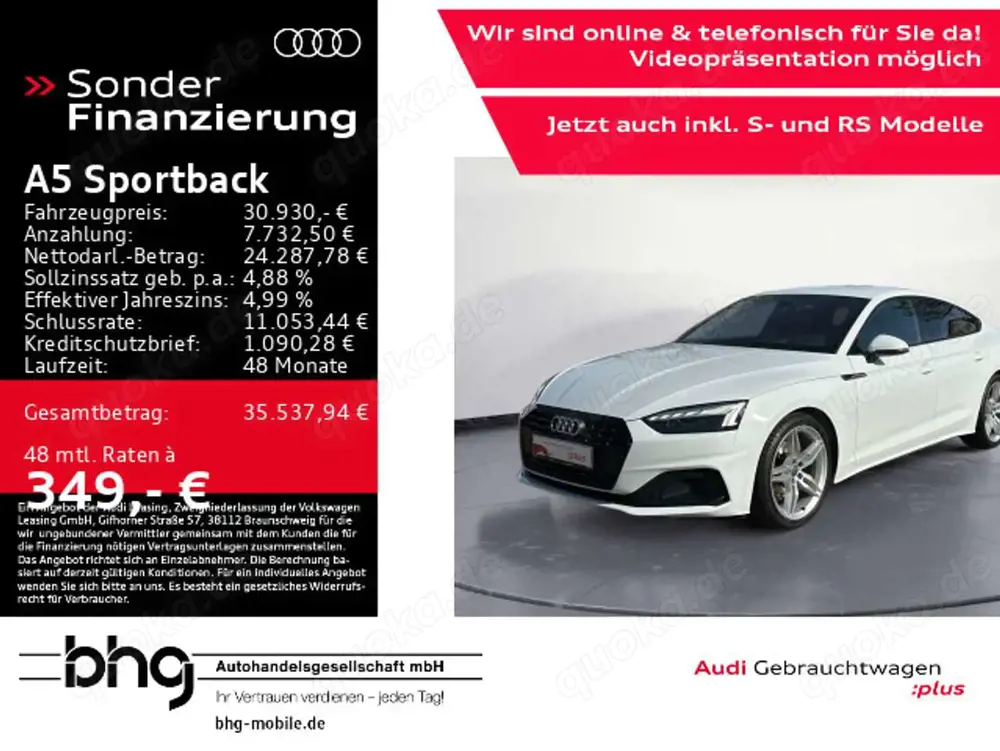 Audi A5 35 TDI advanced Matrix/AHK/Head-up/