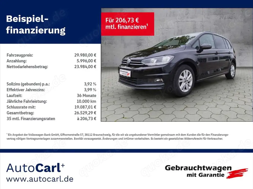 Volkswagen Touran Comfortline 1.5TSI DSG/AHK/ACC/Nebel/SHZ/Carplay