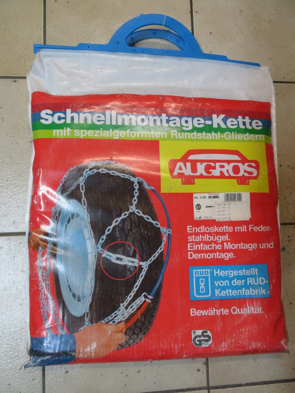 Schneeketten mit Federstahlbügel,