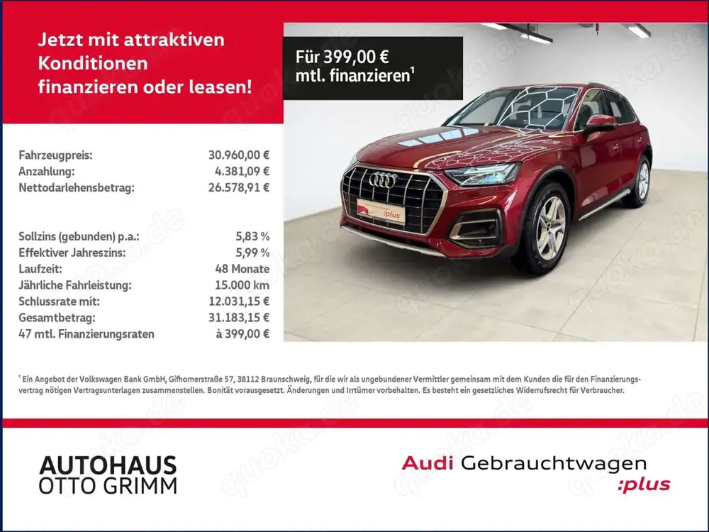 Audi Q5 35 TDI advanced KLIMA LED NAVI LEDER ALU