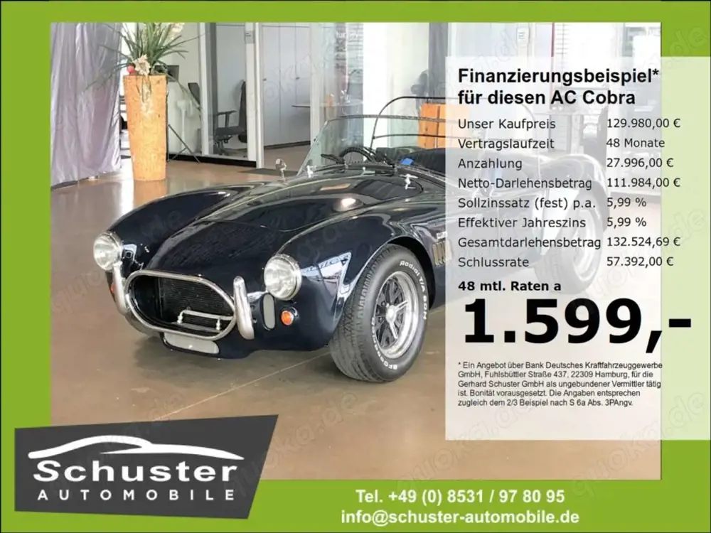 AC Cobra 427 V8 5.8l*Connolly-Leder Willans-Gurte