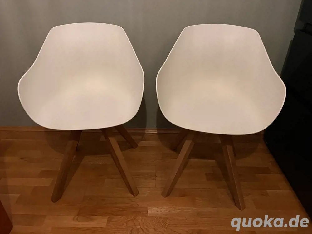 2 Stk Westwing Schalen Armlehnstuhl weiß 