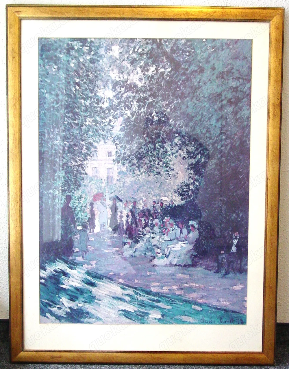 Claude Monet The Parc Monceau hochwertiger Kunstdruck gerahmt