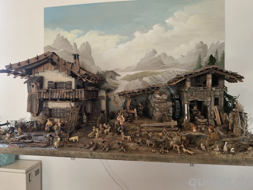 Krippe Alpenländisch mit Beleuchtung