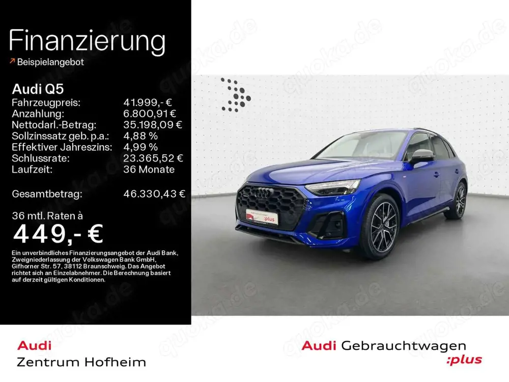 Audi Q5 50 TFSIe qu S line S tro*Air*BO*Matrix*Virtu